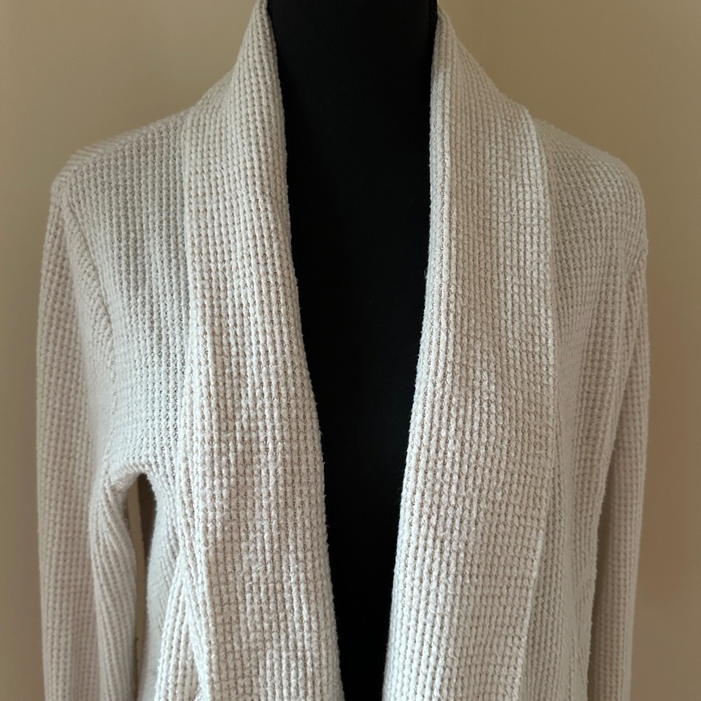*NORTH RIVER* Tan Long Sleeve Open Front Cardigan Size Medium - Picture 2 of 7